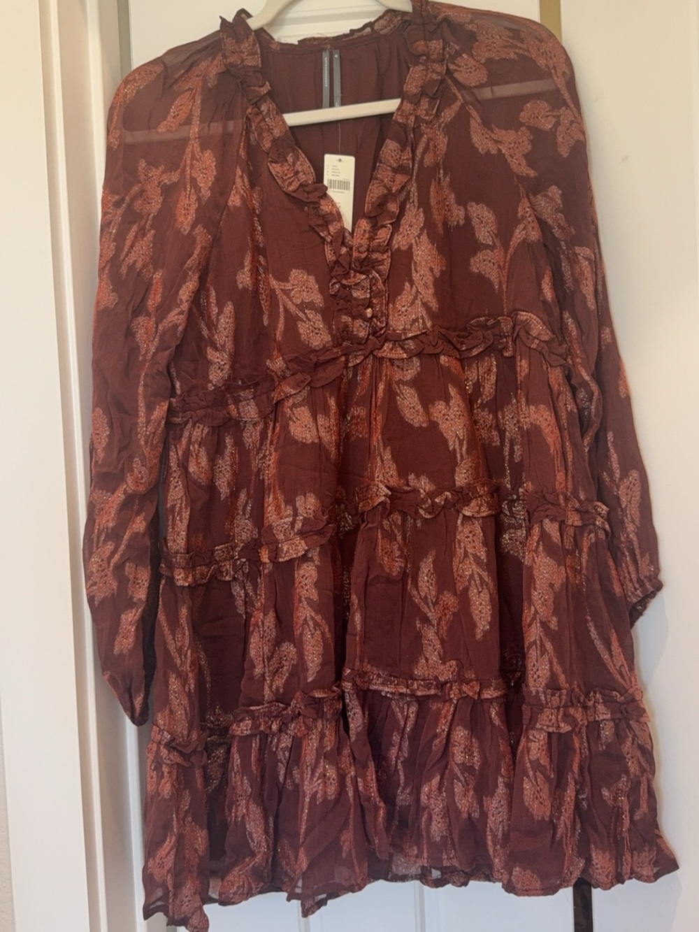 Anthropologie long sleeve mini dress